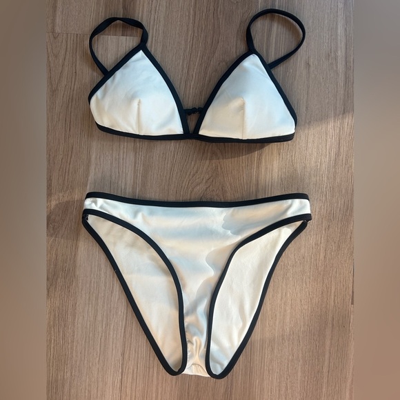 Good American Other - Good American White Bikini with Black Accents